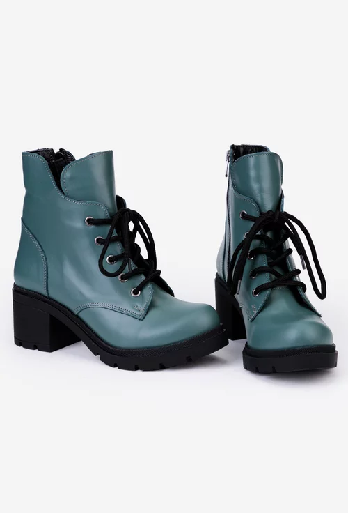 Botine dama verzi din piele naturala