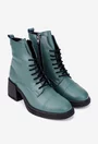 Botine dama verzi din piele naturala