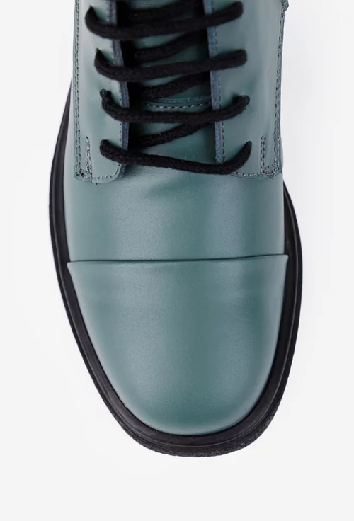 Botine dama verzi din piele naturala