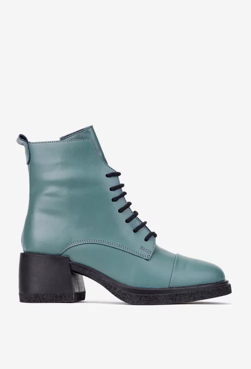 Botine dama verzi din piele naturala
