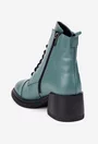 Botine dama verzi din piele naturala