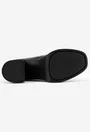 Botine dama argintii din piele texturata cu elastic