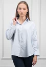 Camasa accesorizata cu dungi bleu