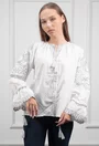 Camasa alba cu broderie gri