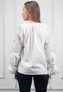 Camasa alba cu broderie gri