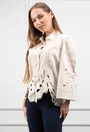 Camasa bej cu model perforat