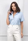 Camasa bleu cu maneca scurta