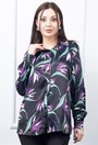 Camasa neagra cu imprimeu colorat