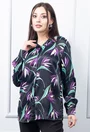 Camasa neagra cu imprimeu colorat