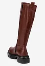 Cizme dama bordo din piele naturala