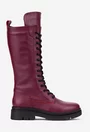 Cizme dama bordo din piele naturala