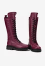 Cizme dama bordo din piele naturala