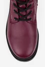 Cizme dama bordo din piele naturala