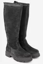 Cizme dama gri din piele intoarsa