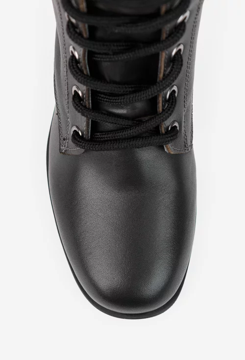 Cizme dama kaki din piele naturala