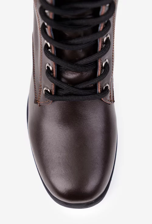 Cizme dama maro din piele naturala