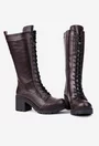 Cizme dama maro din piele naturala