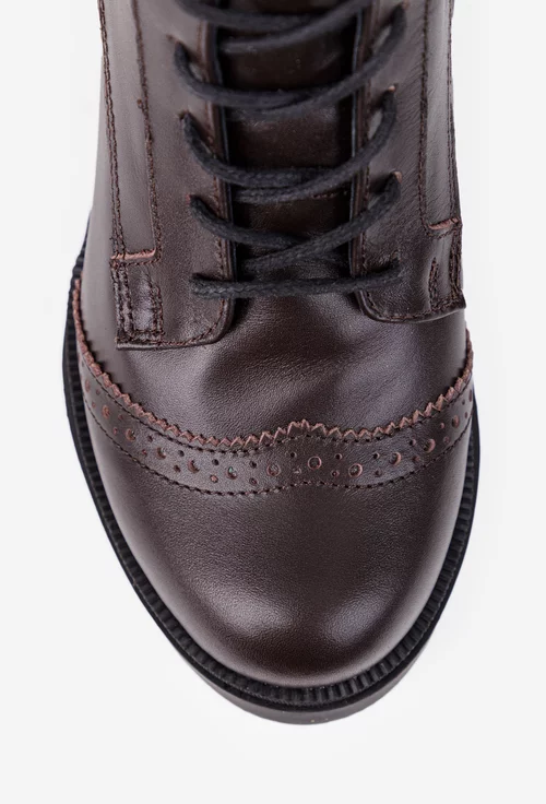 Cizme dama maro din piele naturala