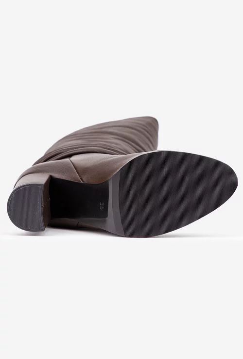 Cizme dama maro din piele naturala