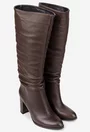 Cizme dama maro din piele naturala