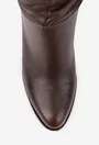 Cizme dama maro din piele naturala