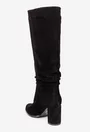 Cizme dama negre din piele intoarsa