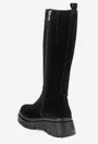 Cizme dama negre din piele intoarsa