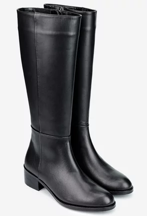 Cizme dama negre din piele naturala