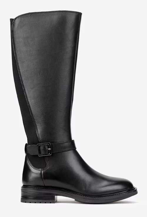 Cizme dama negre din piele naturala