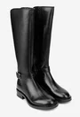 Cizme dama negre din piele naturala