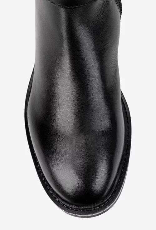 Cizme dama negre din piele naturala