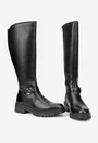 Cizme dama negre din piele naturala