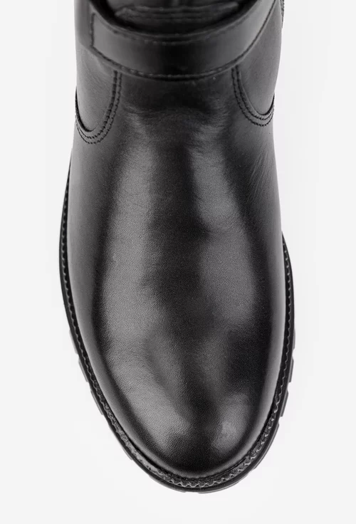 Cizme dama negre din piele naturala