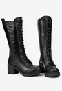 Cizme dama negre din piele naturala