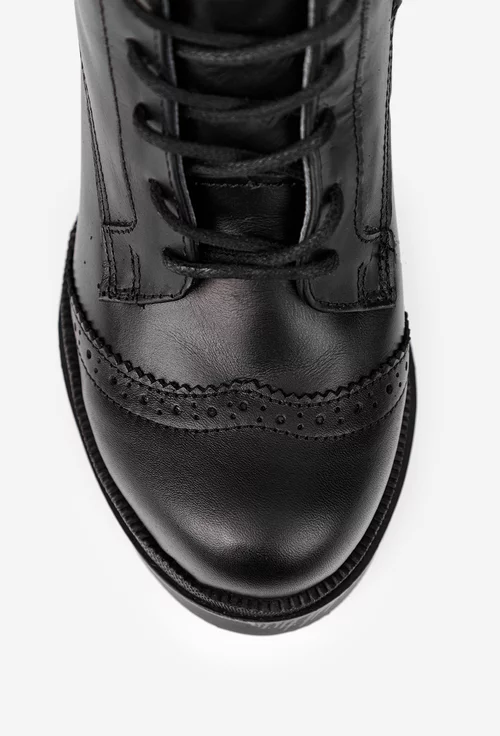 Cizme dama negre din piele naturala