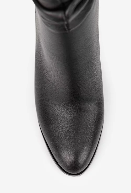 Cizme dama negre din piele naturala