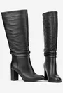 Cizme dama negre din piele naturala