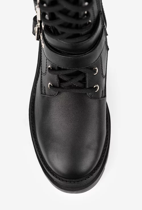 Cizme dama negre din piele naturala