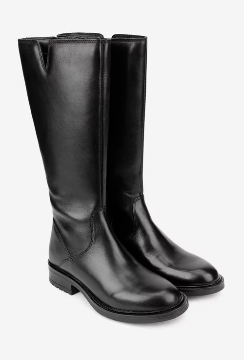 Cizme dama negre din piele naturala