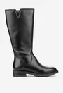 Cizme dama negre din piele naturala