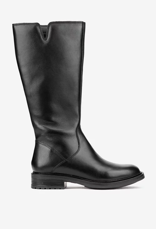 Cizme dama negre din piele naturala