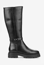 Cizme dama negre din piele naturala