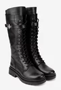 Cizme dama negre din piele naturala