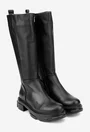 Cizme dama negre din piele naturala