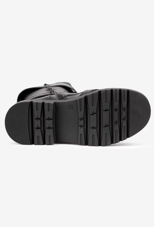 Cizme dama negre din piele naturala