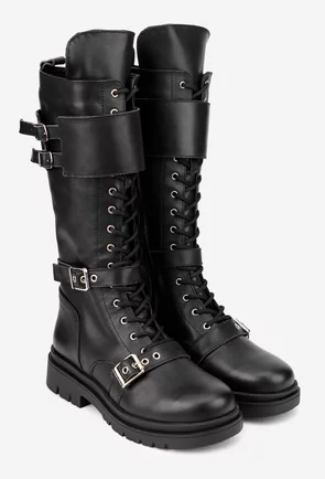 Cizme dama negre din piele naturala