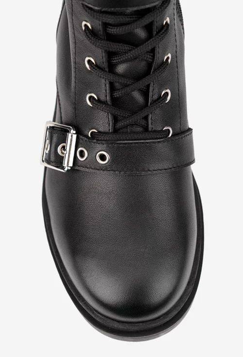 Cizme dama negre din piele naturala