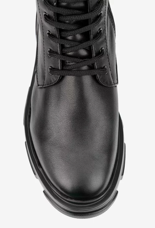 Cizme dama negre din piele naturala