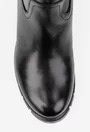 Cizme dama negre din piele naturala cu fermoar