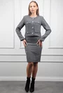 Compleu gri format din sacou si rochie